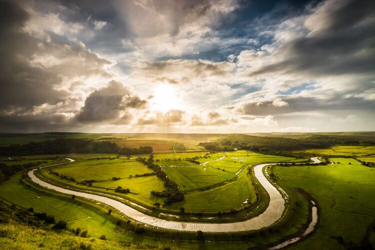 The River Cuckmere from high and Over