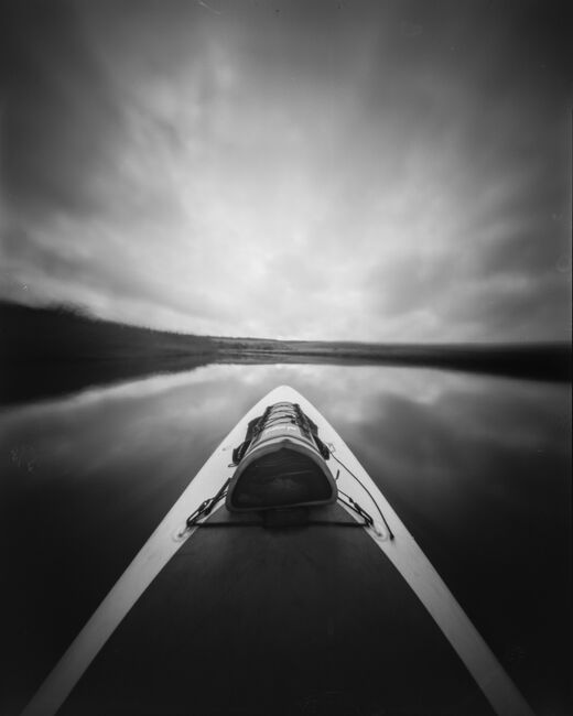 Paddle boarding pinhole, the river ahead.