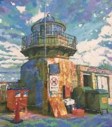 Old lighthouse on Seaton Pier, St Ives