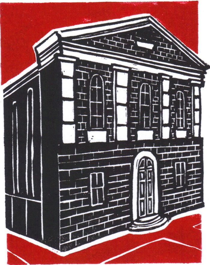 Hoel y Felin linocut