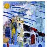 St Fagan's Church, Trecynon, Aberdare. art card, collage, church, wales, aberdare