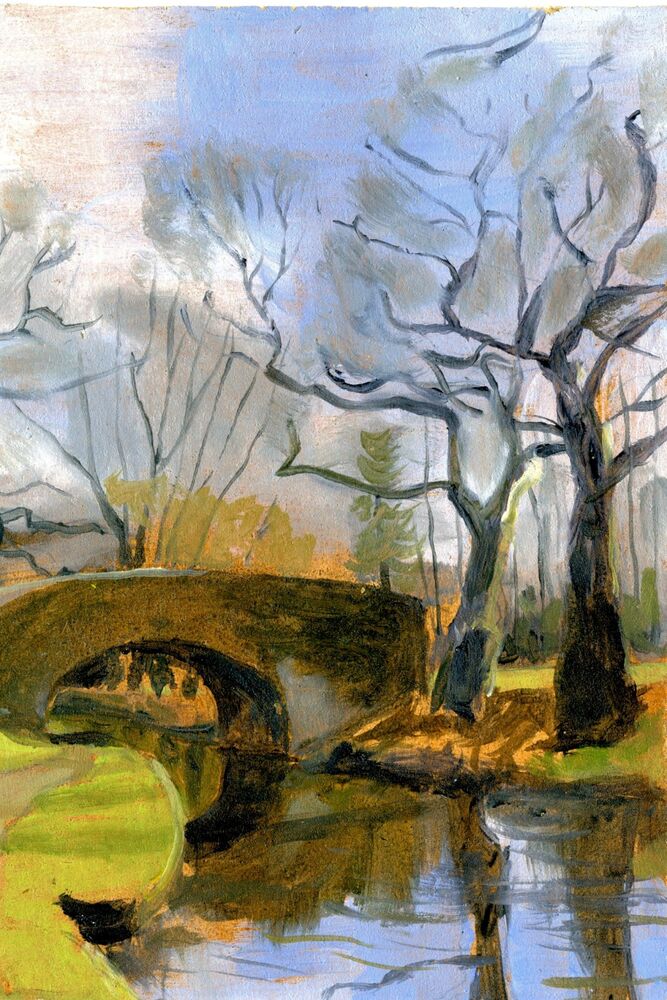 Oil sketch of bridge 112
