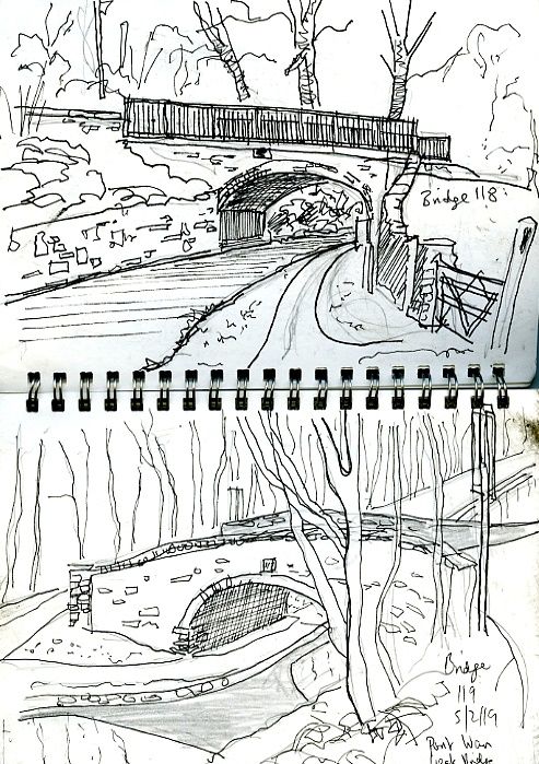 sketches of canal bridges