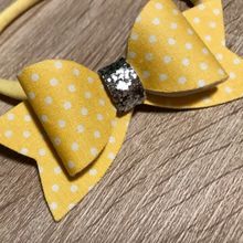 Yellow Polka Dot Bow
