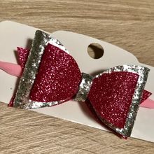 Pink & Silver Glitz Double Bow