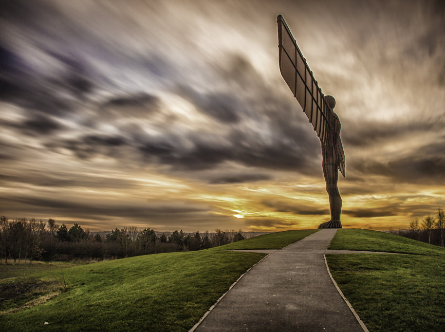 Sunset at The Angel of the North