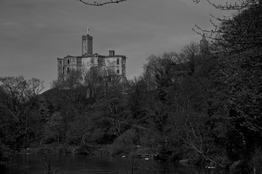 Warkworth Castle (Black and White)