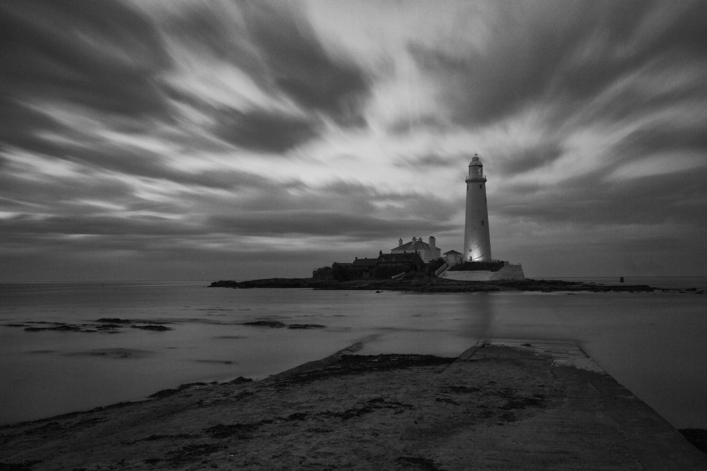 Long exposure shot of St Marys Island