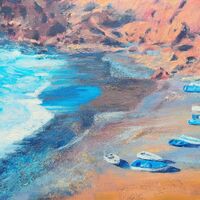 Julia Goodswen: Beached Boats, Lanzarote.