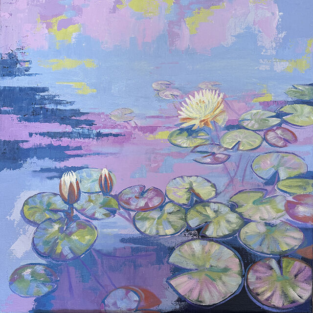 HANNAH BRUCE – Floating Waterlilies