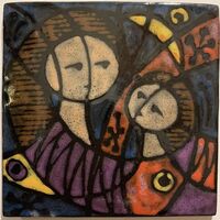 Mother & Child (glazed terracotta tile) – Ioanna Namintraporn
