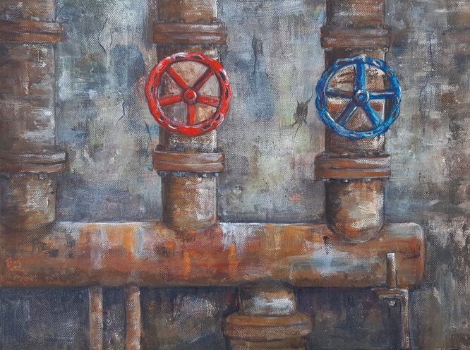 Rusty pipes – Sue Hinton
