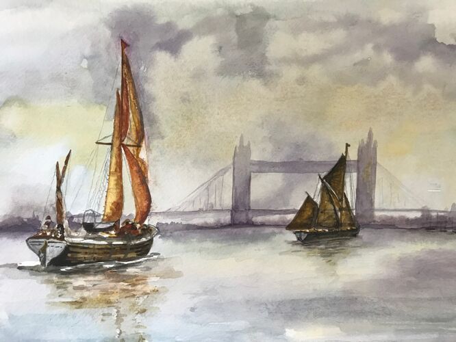 Thames Barges - Elaine Balmer
