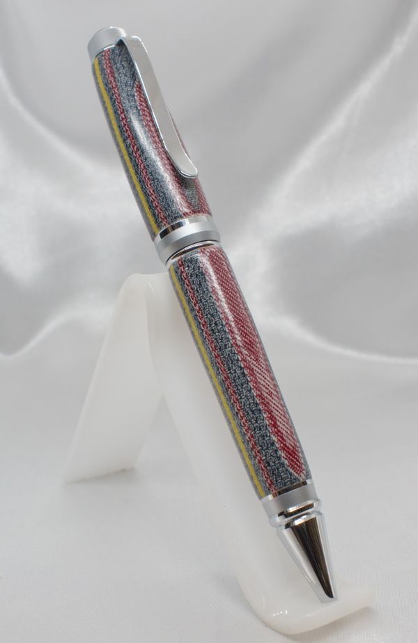 Chrome Plated Cigar Pen in Denim