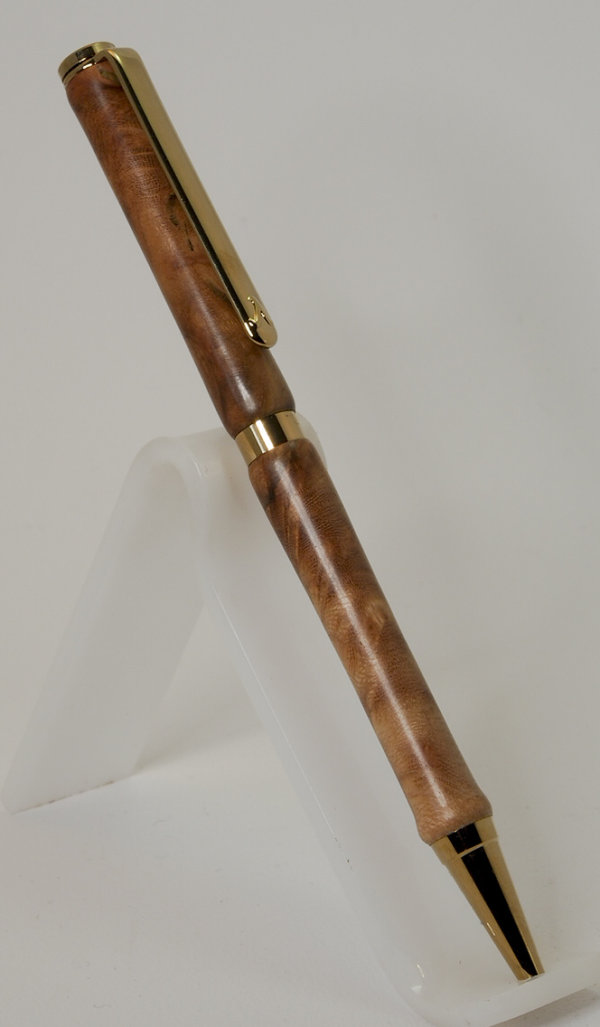 Titanium Gold Plated Slimline Pen in Elm SOLD