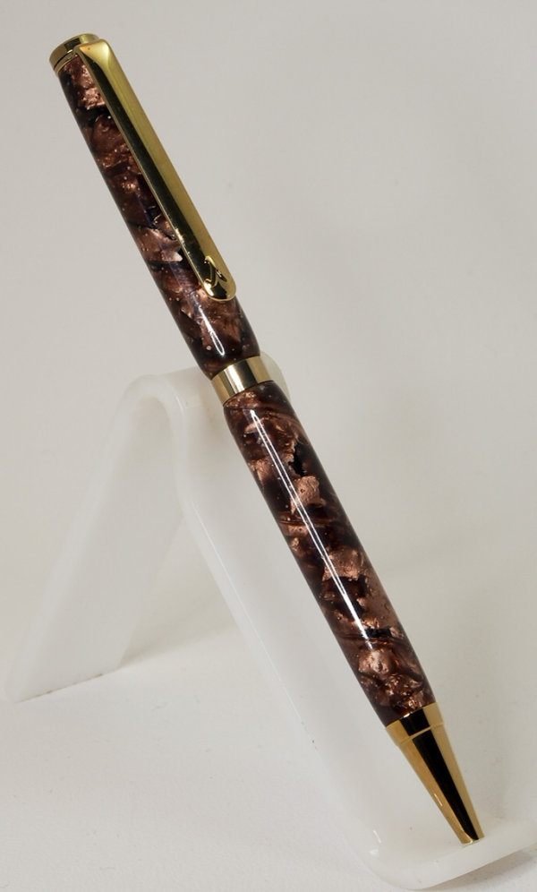 Titanium Gold Plated Slimline Pen in Vintage Pen RodSOLD