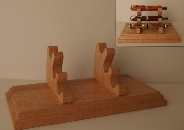 Desk Pen Display Stand in Red Oak SOLD