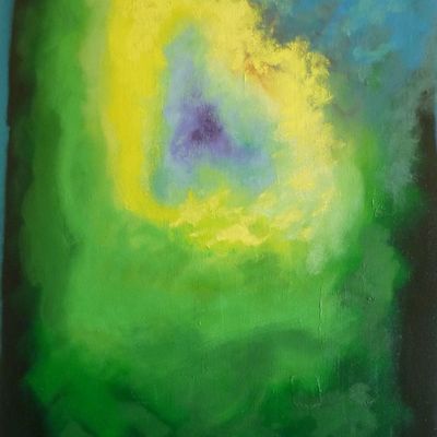 Emerging 5. 54x104x1.8cm (oil on canvas)