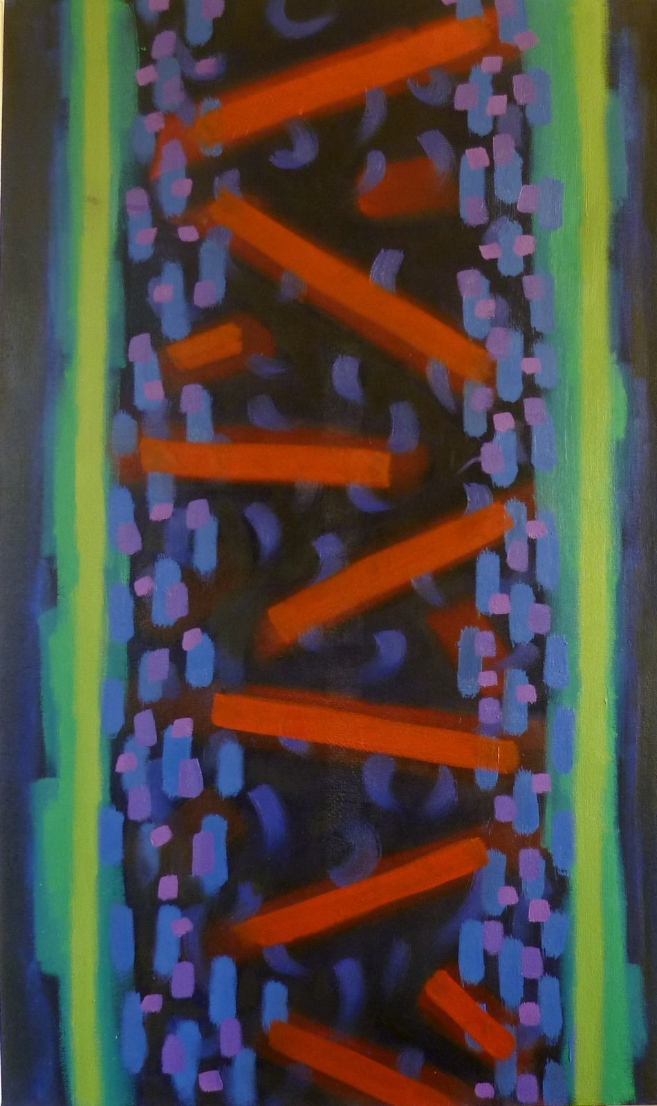 To substance 3 56x94x1.8cm (oil on canvas)