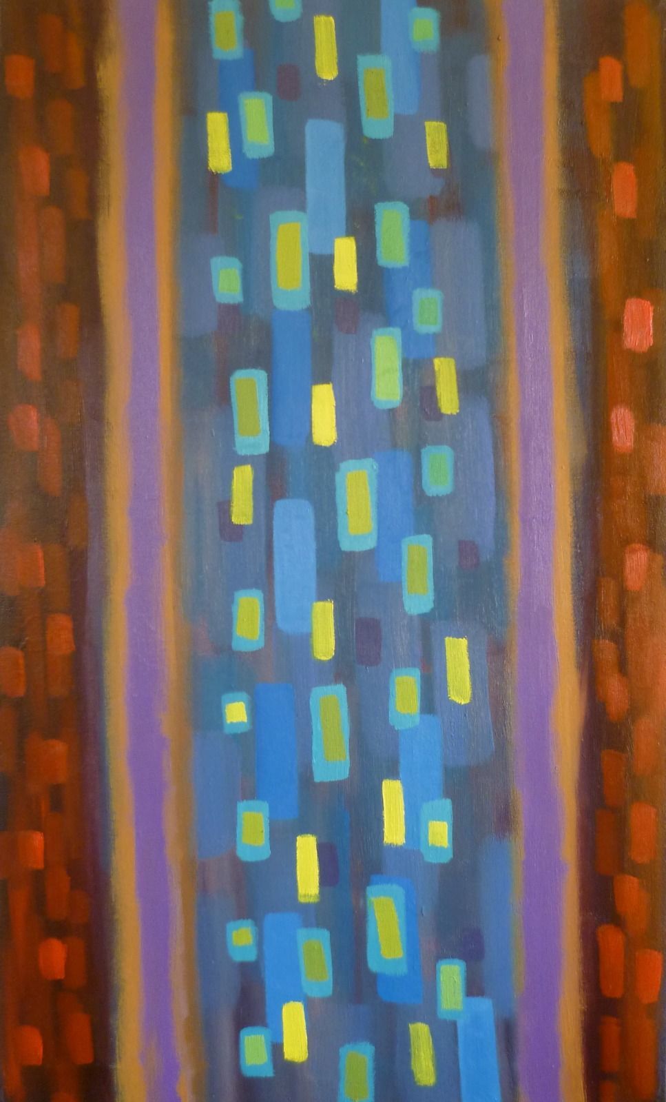 To substance 4. 56x93x1.8cm (oil on canvas)