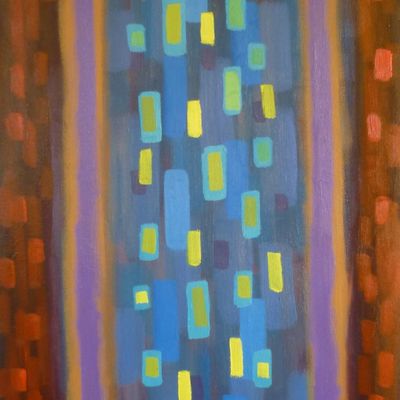 To substance 4. 56x93x1.8cm (oil on canvas)