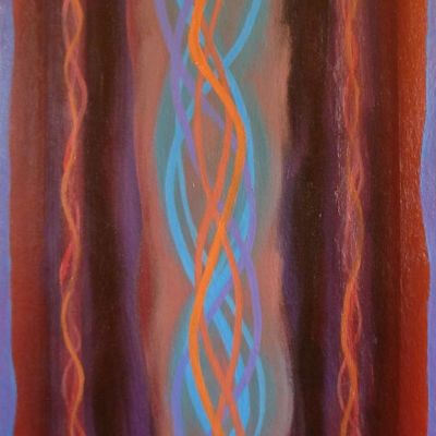 To substance 5. 45x92x1.8cm (oil on canvas)