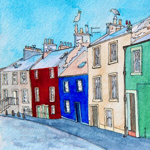 Anstruther High Street with Easel... £19