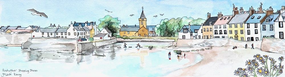 Limited Edition Signed Print 'Stepping Stones and Castle Street'... £45