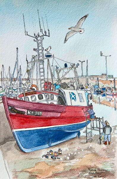 Limited Edition Signed Print 'Painting Shalimar at Anstruther'... £25