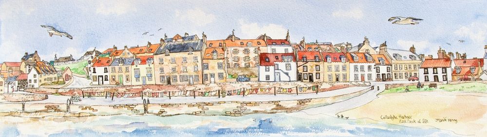 Print 'Cellardyke Harbour' (panoramic)... £42