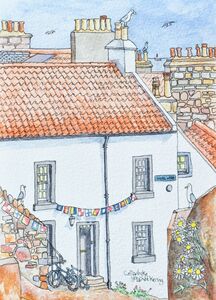 Framed Original Watercolour 'Shore Wynd Cottage in Cellardyke' Sold