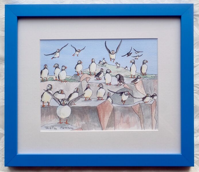 Framed Circus of Puffins