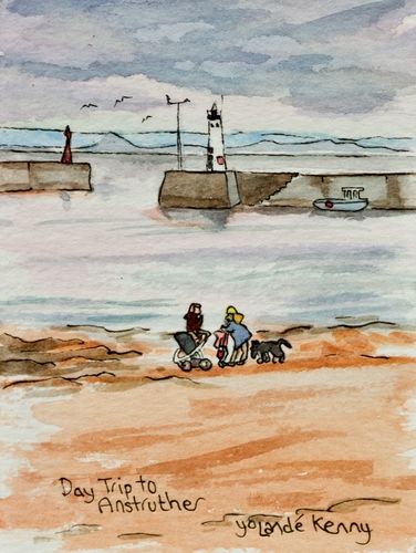 Limited Edition Signed Print 'Day Trip to Anstruther'... £22