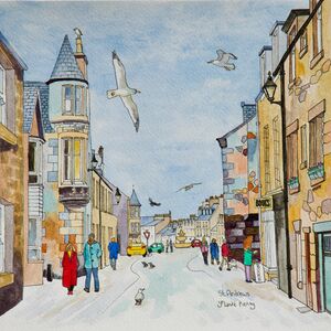 Framed Original Watercolour 'St.Andrews Market Street'