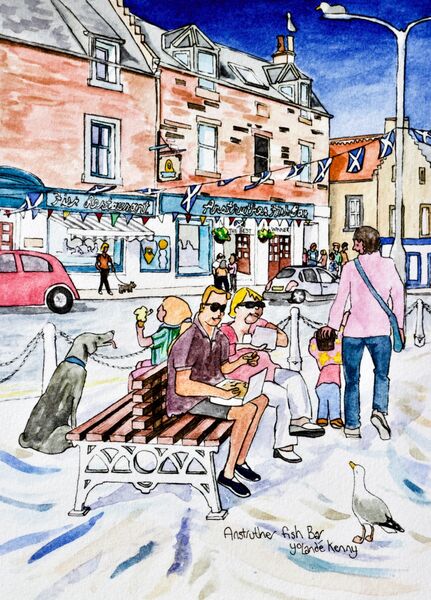 Limited Edition Signed Print 'Anstruther Fish Bar'... £22