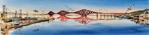 Original Watercolour 'The Forth Bridges'.. Sold