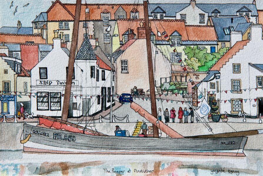 Limited Edition Signed Print 'The Reaper at Anstruther'... £25
