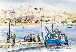 Original Watercolour 'Day Trip to Lismore from Port Appin'