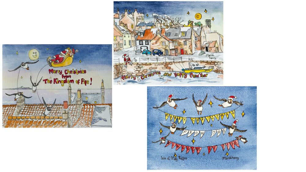 Christmas Fife Cards montage