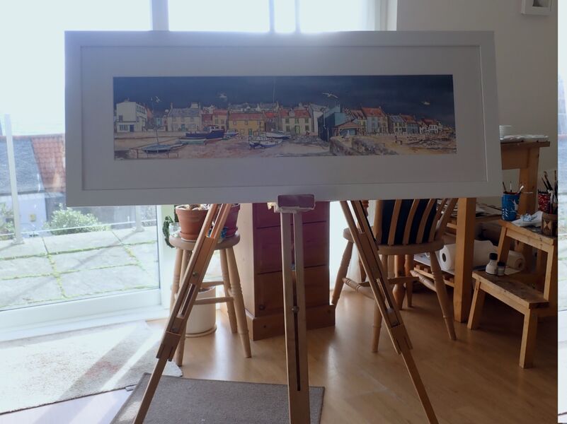Framed St.Monans Before the Storm painting