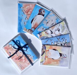 Pack of 6 Puffin Greeting Cards.. £12