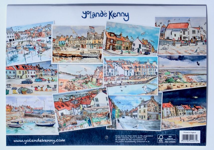 2022 East neuk of Fife & St.Andrews Calendar. 3 back