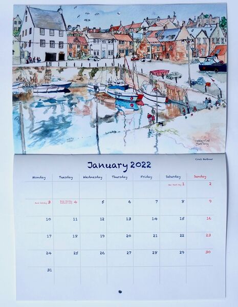 2022 East neuk of Fife & St.Andrews Calendar. 2 inside