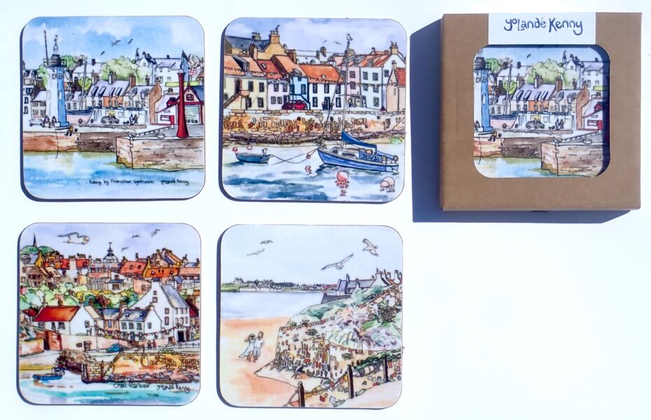 NEW DESIGN Gift boxed set of 4 Coasters... £16