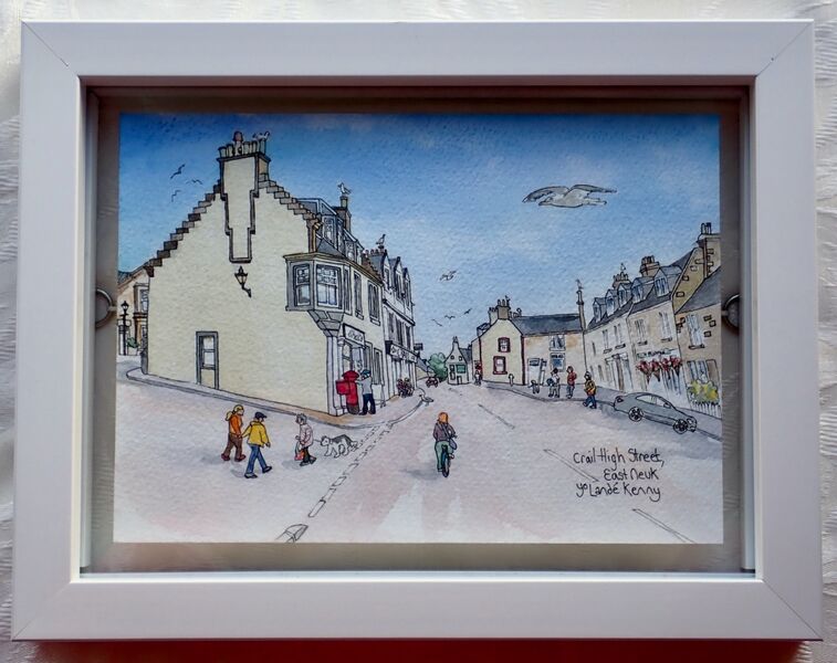 Framed Original of Crail High Street £85