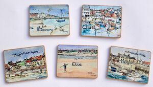Set of 5 East Neuk Villages Fridge Magnets.. Sold out