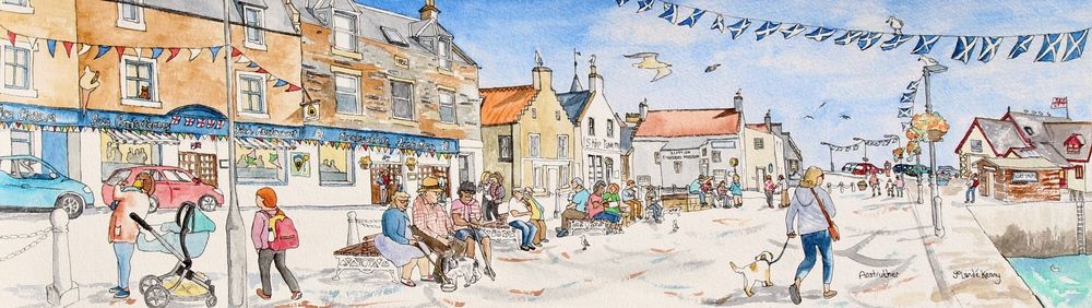 Limited Edition Signed Print 'Shore Street in Anstruther'... £45
