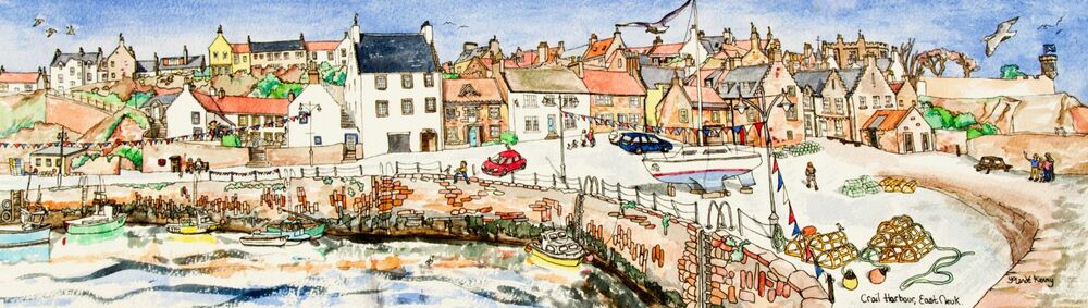 Limited Edition Signed Print 'Crail Harbour'... £45
