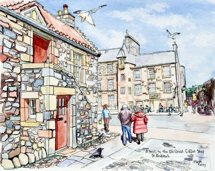 Print 'A Stroll to the Old Union Coffee Shop in St.Andrews'... £25
