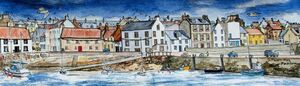 Framed Original Watercolour 'St.Monans' Shore' Sold